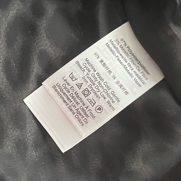 DKNY Black/White Leopard  Cape Blouse - Picture 11 of 15